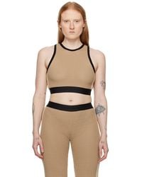 Palm Angels - Taupe Cropped Tank Top - Lyst
