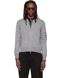 Thom Browne - Milano-Stitch 4-Bar Bomber Jacket - Lyst