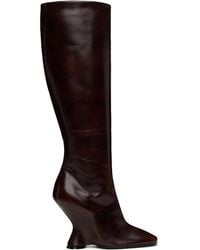 Dries Van Noten - Leather Wedge Tall Boots - Lyst