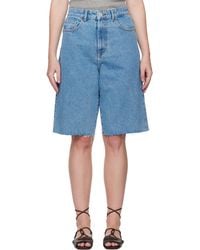 Rohe - ブルー バギーフィット デニムショートパンツ - Lyst