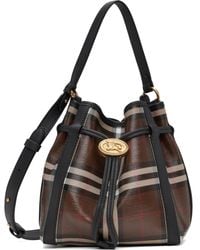 Burberry - Mini Check Bucket Bag - Lyst
