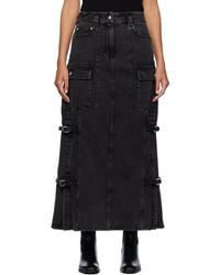 3.1 Phillip Lim - Cargo Denim Maxi Skirt - Lyst