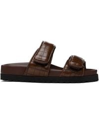 Gia Borghini - Giaborghini Brown Perni 11 Croc Sandals - Lyst