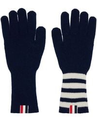 Thom Browne - Cashmere Ribbed 4-Bar Gloves - Lyst