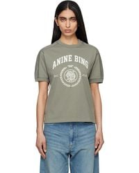 Anine Bing - Khaki Jaylin Collegiate T-Shirt - Lyst