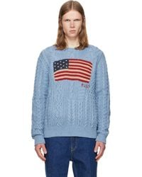 Polo Ralph Lauren - Aran-Knit Flag Sweater - Lyst