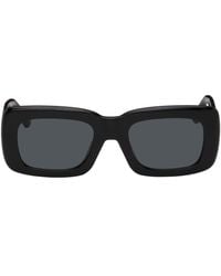 The Attico - Black Linda Farrow Edition Marfa Sunglasses - Lyst
