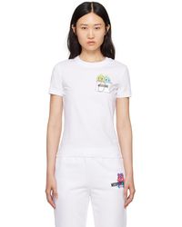 Moschino - White Puzzle Bobble T-shirt - Lyst