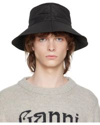 Ganni - Chapeau Bob Technique Noir - Lyst