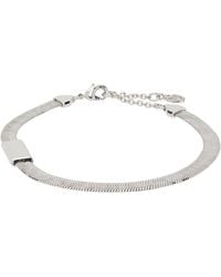 Burberry - Bracelet À Logo Gravé À Carreaux - Lyst