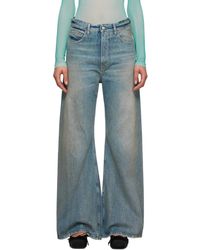 MM6 by Maison Martin Margiela - Blue Flared Jeans - Lyst
