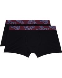 Vivienne Westwood - Ensemble De Deux Boxers Noirs À Taille À Logos - Lyst