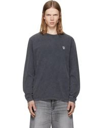 Maison Kitsuné - Fox Head Faded Comfort Long Sleeve T-Shirt - Lyst