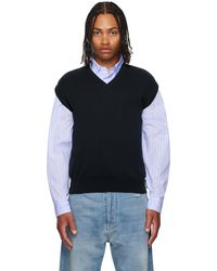 Abra - Gilet Bleu Marine En Jersey Exclusif À Ssense - Lyst