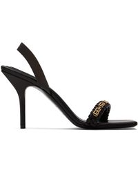 Givenchy - Black G Woven Heeled Sandals - Lyst