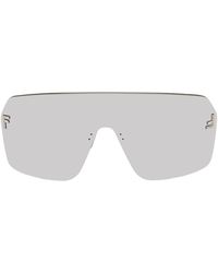 Fendi - Gunmetal & Silver First Crystal Sunglasses - Lyst