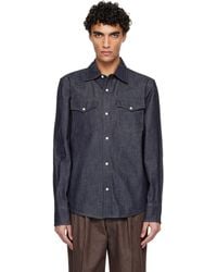 A.P.C. - Western Denim Shirt - Lyst