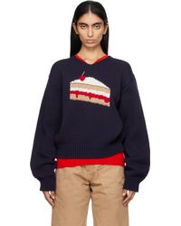 JW Anderson - ネイビー Cake グラフィック セーター - Lyst