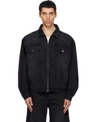 Vetements - Appliqué Biker Crosses Zip Denim Jacket - Lyst