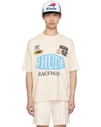 Rhude - Ssense Exclusive Off-white Raceway Tee T-shirt - Lyst