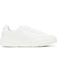 HUGO - Faux-Leather Zigzag Detailing Sneakers - Lyst