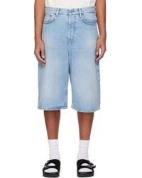Acne Studios - Loose Fit Denim Shorts - Lyst
