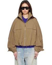 Acne Studios - Tan Nylon Logo Jacket - Lyst