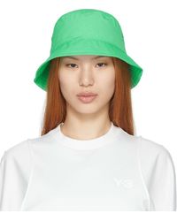 Y-3 - Chapeau bob vert à logo - Lyst
