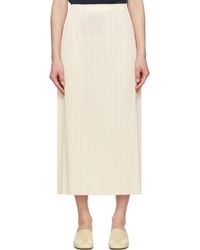 Pleats Please Issey Miyake - Off- Monthly Colors December Maxi Skirt - Lyst