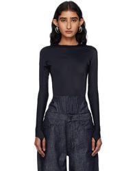 Mugler - Shoulder Logo Bodysuit - Lyst