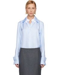 Thom Browne - Silk Twill Gingham Shirt - Lyst