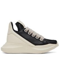 RICK OWENS ブラック オフホワイト Geth サンダル 期限間近激安