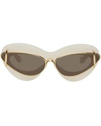 Loewe - Off-white & Gold Double Frame Sunglasses - Lyst