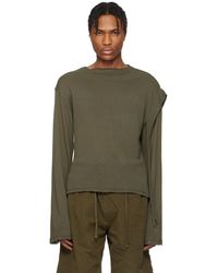 OTTOLINGER - グリーン Deconstructed Linen Longsleeve プルオーバー - Lyst