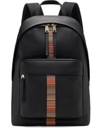Paul Smith - Leather 'Signature Stripe' Trim Backpack - Lyst