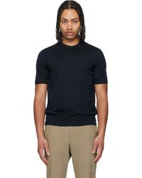 BOSS - Short-Sleeved Merino Wool T-Shirt - Lyst