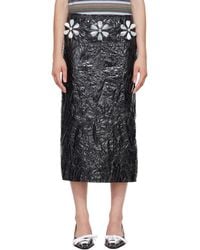 Marni - Daisy Details Crinkled Midi Skirt - Lyst