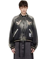 Maison Mihara Yasuhiro - Sun Faded Like Souvenir Bomber Jacket - Lyst
