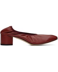 Aeyde - Chaussures À Talon Bottier De Style Ballerine Gemma Rouges En Cuir - Lyst