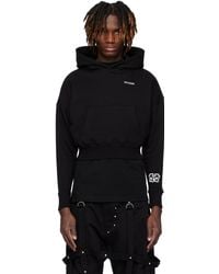 【関税込み】We11done ブラック パデッド フーディ メンズ we11done ブラック パデッド フーディ ブラック | Lyst