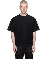 Sacai - T-shirt noir à coutures inversées - Lyst