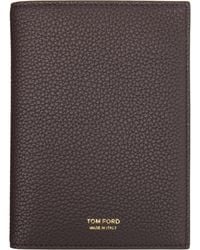 Tom Ford - Burgundy Soft Grain Leather T Line Passport Holder - Lyst