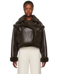 Stand Studio - Brown Kristy Faux-shearling Jacket - Lyst