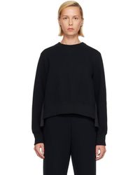 Sacai - Sponge Sweat & Cotton Poplin Sweatshirt - Lyst