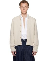 Dries Van Noten - Off- Merino Wool Cardigan - Lyst