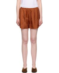 TOTEME - Monogram Silk Pj Shorts - Lyst
