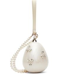Simone Rocha - Off- Embellished Pearl Crossbody Micro Egg Bag - Lyst