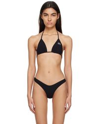 Ganni - Black String Bikini Top - Lyst