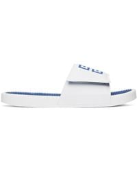 Givenchy - Sandales à enfiler blanc et bleu à logo 4g - Lyst