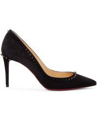 Christian Louboutin Black Suede Anjalina Heels